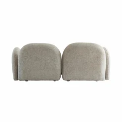 Canapé modulable 2 places en tissu bouclette gris Calya