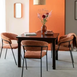 Chaise arrondie terracotta Kanoa (lot de 2)