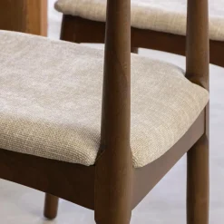 Chaise bois hêtre foncé Aline (lot de 2)