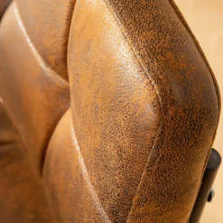 Chaise cantilever en microfibre marron Mambo (lot de 2)