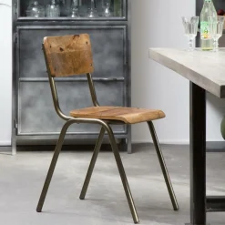 Chaise d'écolier en bois de manguier Marcus (lot de 2)