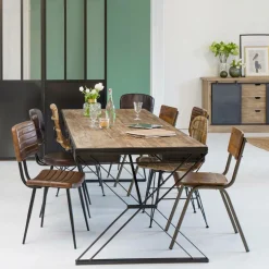 Chaise d'écolier en bois de manguier Marcus (lot de 2)