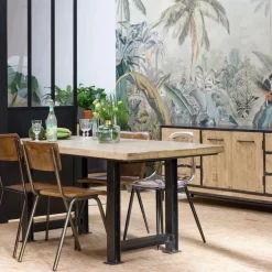 Chaise d'écolier en bois de manguier Marcus (lot de 2)