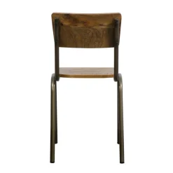 Chaise d'écolier en bois de manguier Marcus (lot de 2)