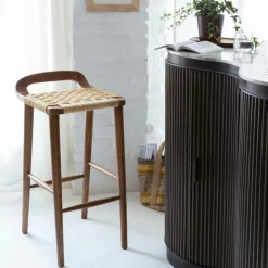 Chaise de bar en bois de manguier Suzanna