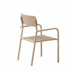 Chaise de jardin en aluminium taupe Kaïa (lot de 2)