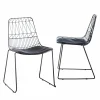Chaise design en métal noir (lot de 2)