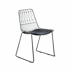 Chaise design en métal noir (lot de 2)