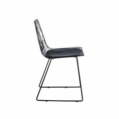 Chaise design en métal noir (lot de 2)