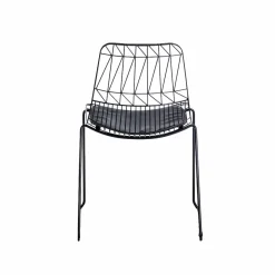 Chaise design en métal noir (lot de 2)