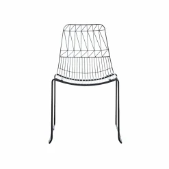 Chaise design en métal noir (lot de 2)