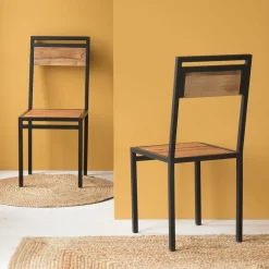 Chaise en bois d'acacia Havana (lot de 2)