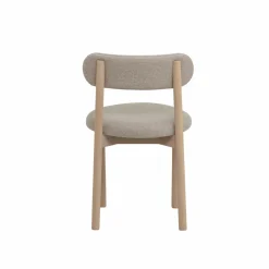 Chaise en bois de hêtre clair et tissu Aline (lot de 2)