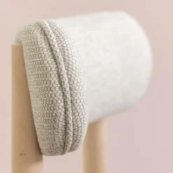 Chaise en bois de hêtre clair et tissu Aline (lot de 2)