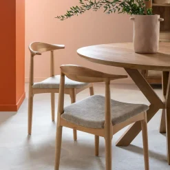 Chaise en bois de hêtre clair Aline (lot de 2)