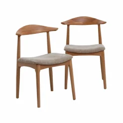 Chaise en bois de hêtre clair Aline (lot de 2)