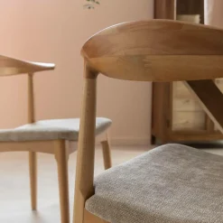 Chaise en bois de hêtre clair Aline (lot de 2)