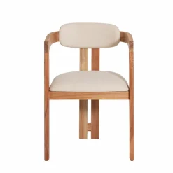 Chaise en bois de mindy et tissu bouclette Suzie (lot de 2)