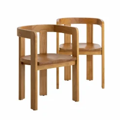 Chaise en bois de mindy Suzie (lot de 2)