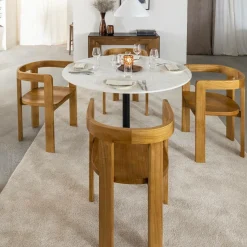 Chaise en bois de mindy Suzie (lot de 2)