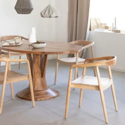 Chaise en bois de teck brut June (lot de 2)