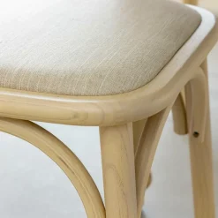 Chaise en bois d'orme clair et cannage Luzian (lot de 2)