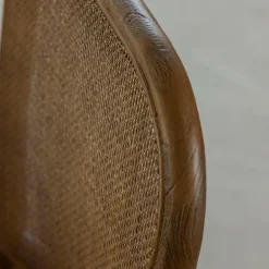 Chaise en bois d'orme et cannage Luzian (lot de 2)