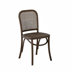 Chaise en bois d'orme et cannage Luzian (lot de 2)