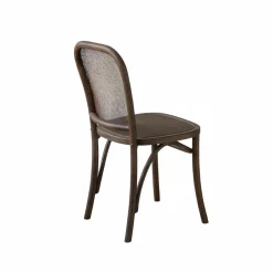 Chaise en bois d'orme et cannage Luzian (lot de 2)