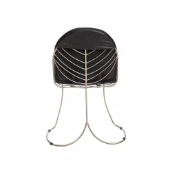 Chaise en cuir et métal noir Heidi