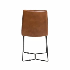 Chaise en cuir marron clair Lilou (lot de 2)