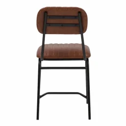 Chaise en cuir marron Dinner (lot de 2)