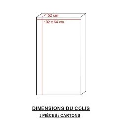 Chaise en cuir marron foncé Pharell (lot de 2)