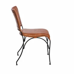 Chaise en cuir marron Nuria (lot de 2)
