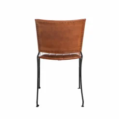 Chaise en cuir marron Nuria (lot de 2)