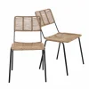 Chaise en métal et corde beige Emilia (lot de 2)