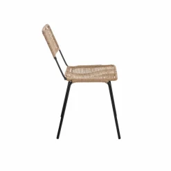 Chaise en métal et corde beige Emilia (lot de 2)