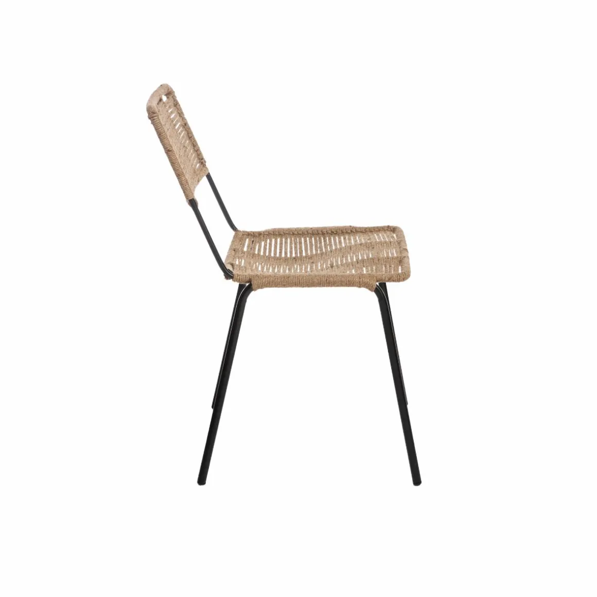 Chaise en métal et corde beige Emilia (lot de 2)