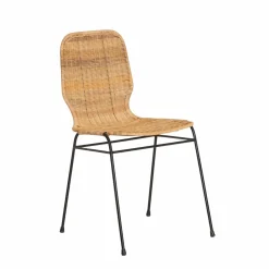 Chaise en métal et rotin Minal (lot de 2)