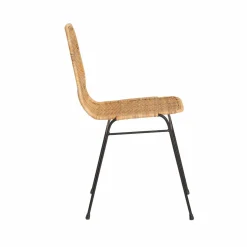 Chaise en métal et rotin Minal (lot de 2)