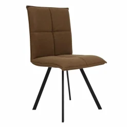 Chaise en polyester marron Nino (lot de 2)