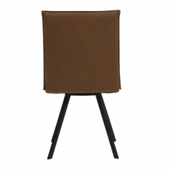 Chaise en polyester marron Nino (lot de 2)