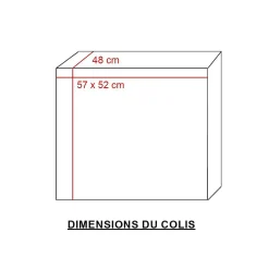 Chaise en polyester marron Nino (lot de 2)