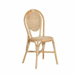 Chaise en rotin bistrot Nohan (lot de 2)