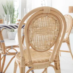 Chaise en rotin bistrot Nohan (lot de 2)