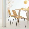 Chaise en rotin et en métal Sélina (lot de 2)