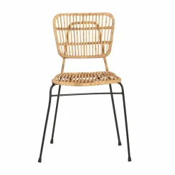 Chaise en rotin et en métal Sélina (lot de 2)