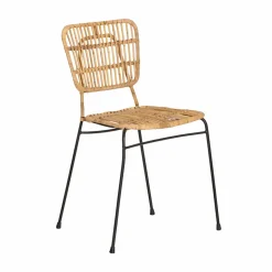 Chaise en rotin et en métal Sélina (lot de 2)