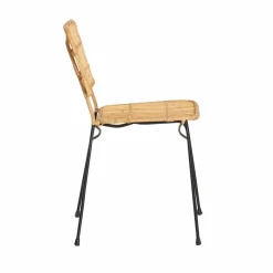 Chaise en rotin et en métal Sélina (lot de 2)