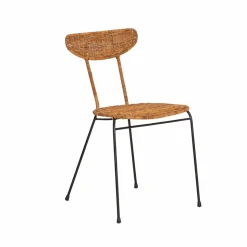 Chaise en rotin et en métal Leila (lot de 2)